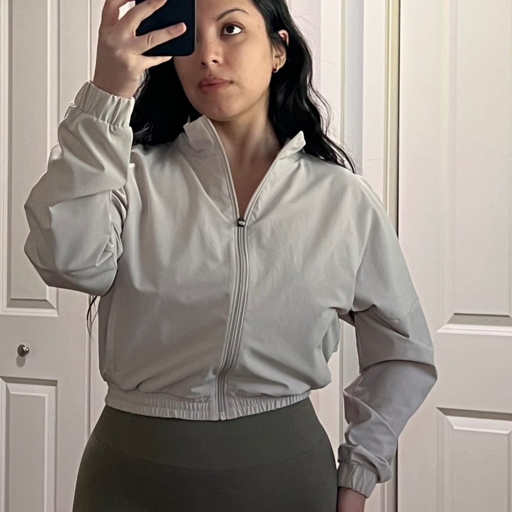 Gymshark Maximise Track Zip Jacket - light beige size M